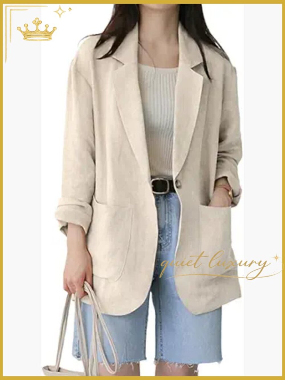 Linen Blazer Casual Long Sleeve Lightweight Spring Summer Jackets
